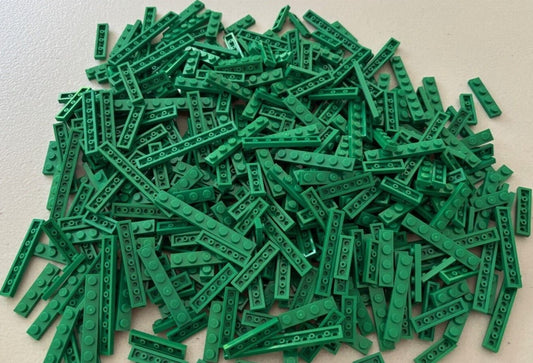 SHIPS FREE!! LEGO LOT (100) GREEN BIG PLATES 1X3 1X4 1X6 1X8 etc PARTS