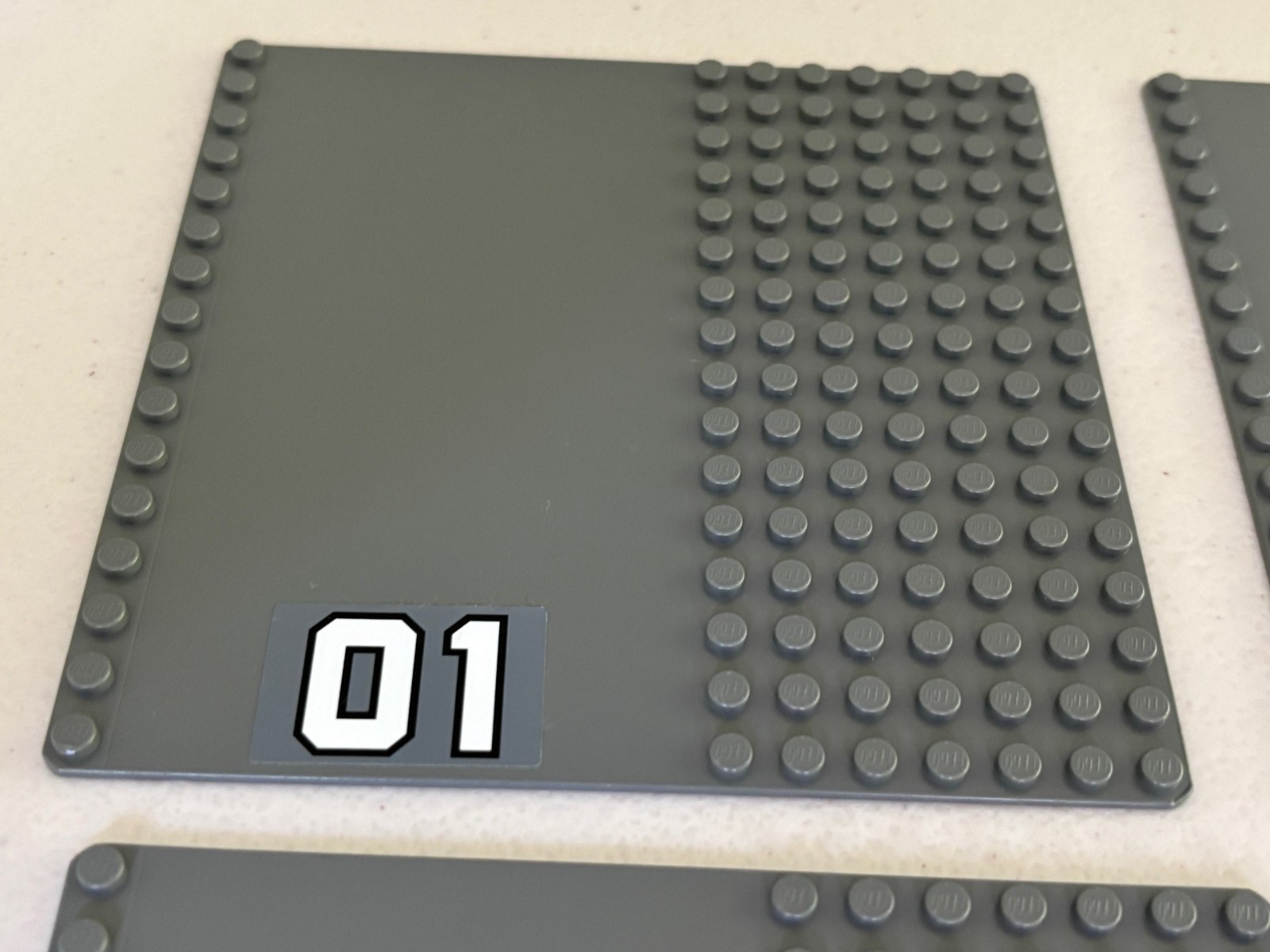 LEGO 7945 Lot of 6 Baseplate Road 16 x 16 (Studs) 5" x 5" Dark Bluish Gray Thin