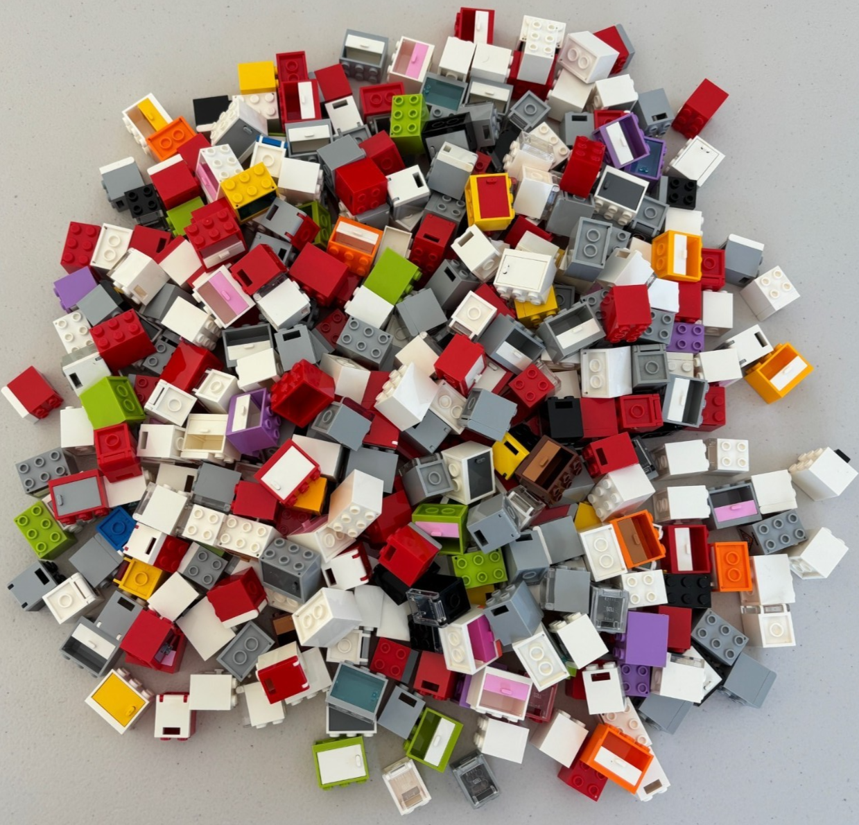 LEGO BULK RANDOM LOT OF 25 CONTAINER BOX  MAILBOX CUPBOARD CABINET ETC 4346 4532