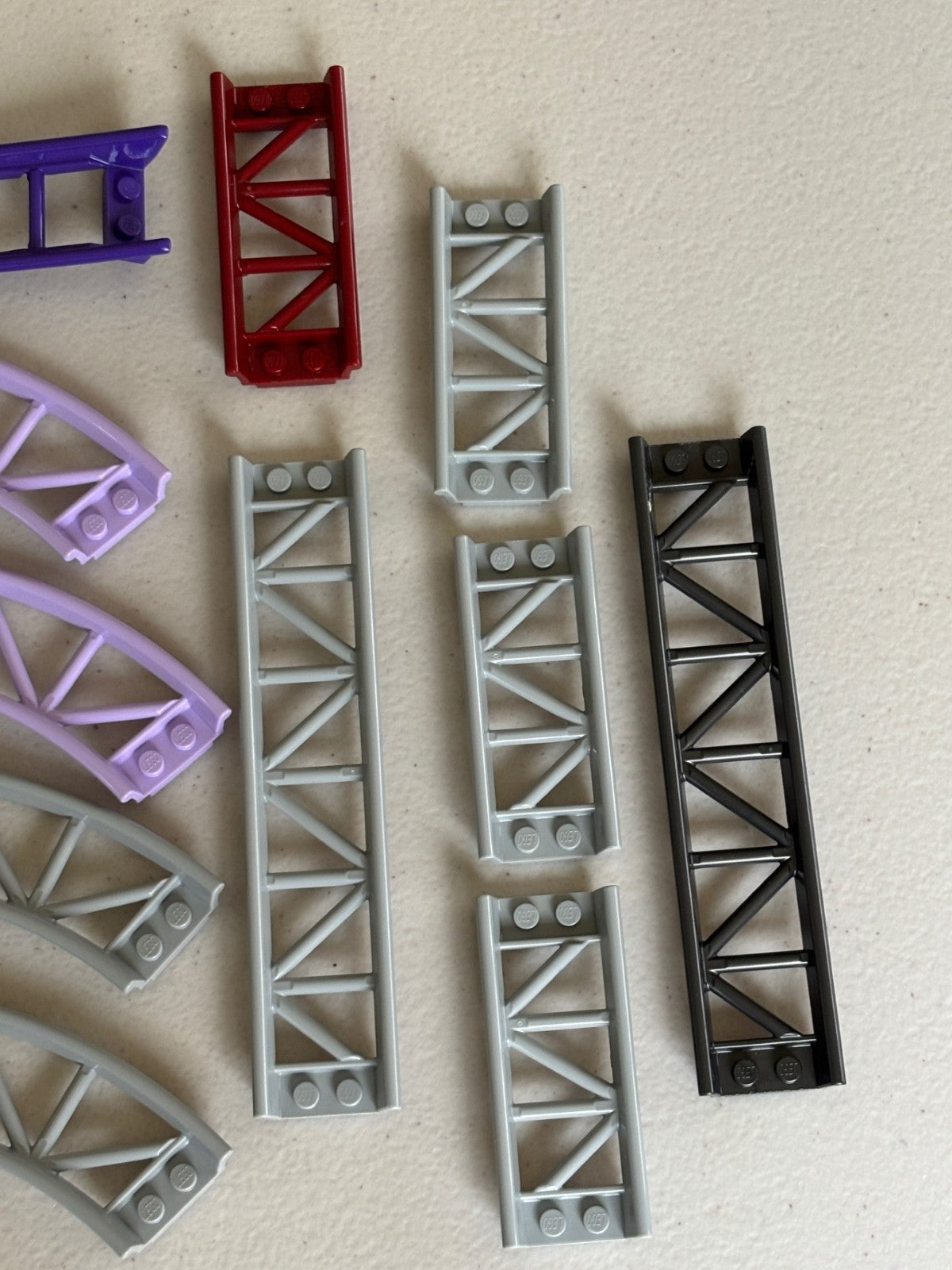 LEGO Roller Coaster Track Parts Pieces Mixed Lot of 11 Parts 25061 25059 26022