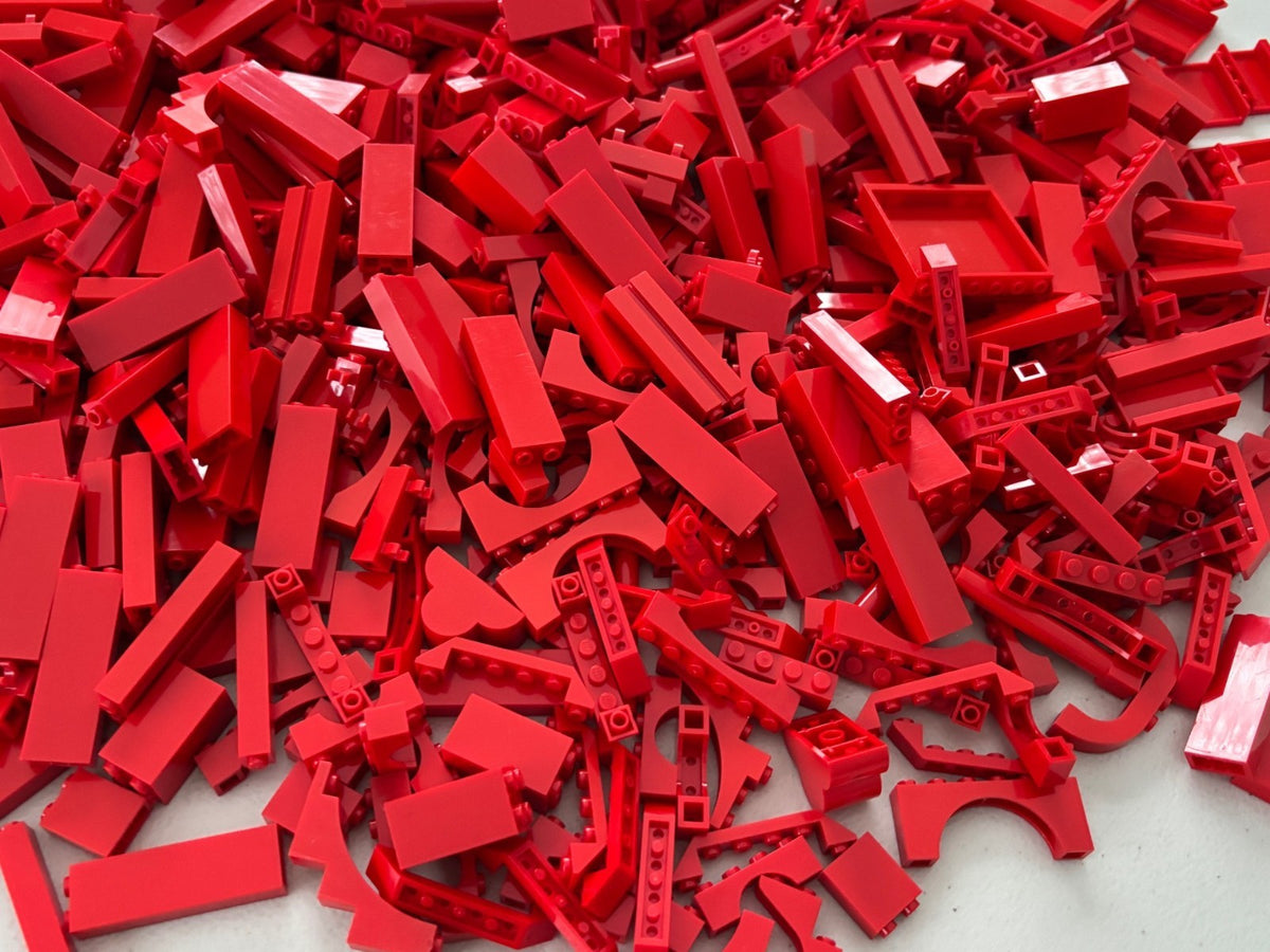 Random Bricks LEGO Lot of 50 RED Castle Random Mix Arches Walls Bricks Pillars – Ship ...