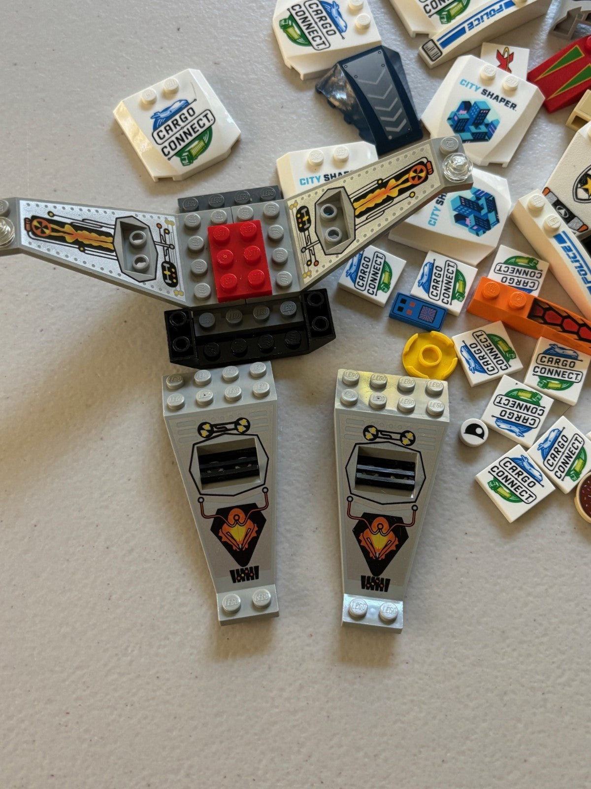 LEGO LOT 100+ PARTS Decorated Decal Sticker Printed BRICKS TILES As Shown