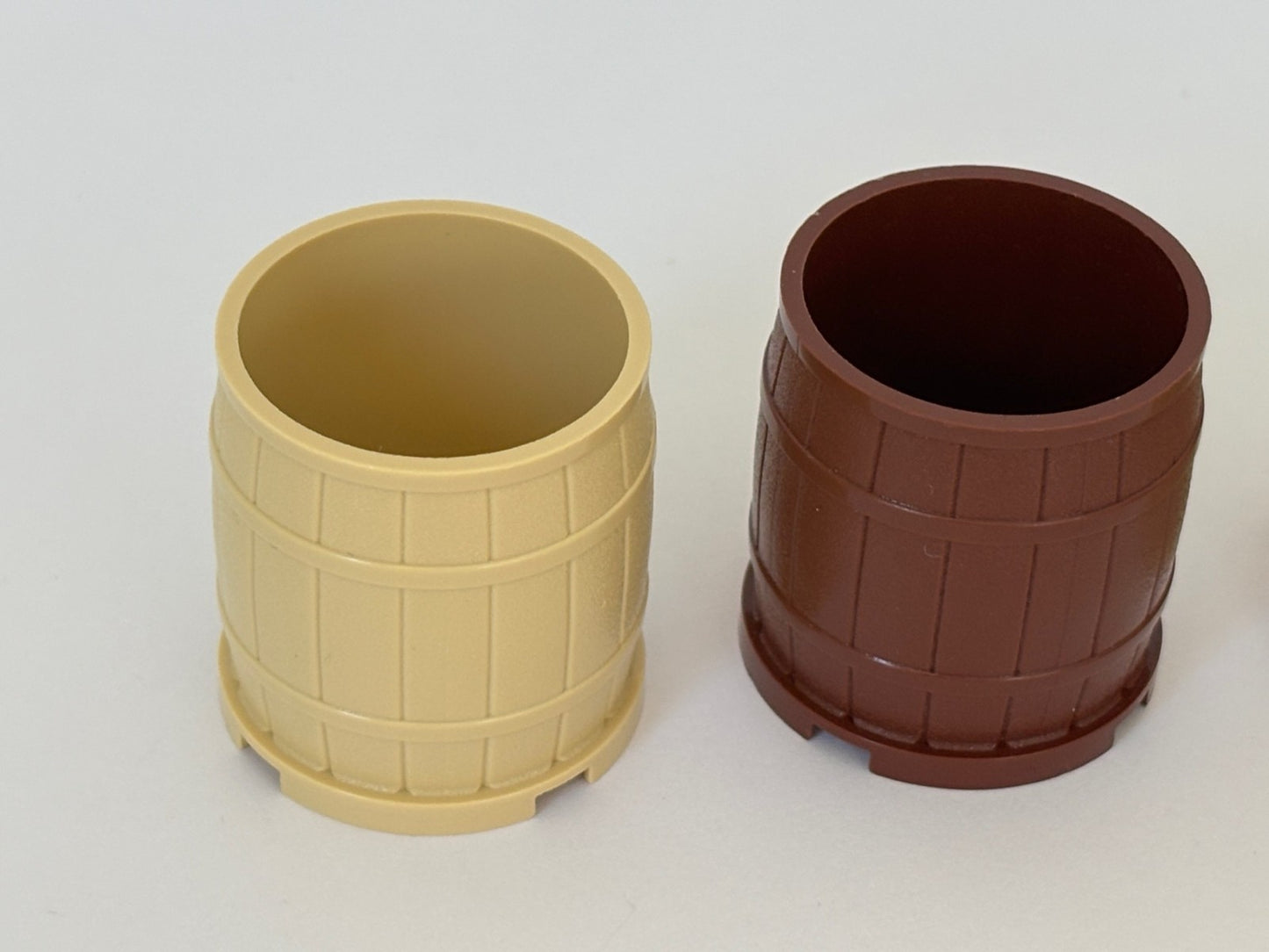 LEGO Lot of 9 Brown Tan  Barrel 4 x 4 x 3.5 30139 Large Small Half Barrel