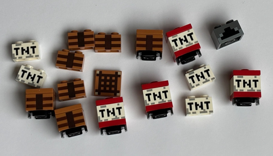 LEGO Lot of Minecraft Decorated Printed Parts