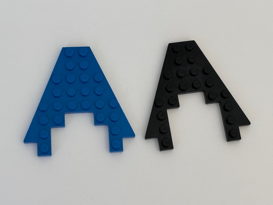 LEGO Vintage BLACK & BLUE Wedge Plate 8x8 with 4x4 Cutout 4475 - 6887 6861 6923