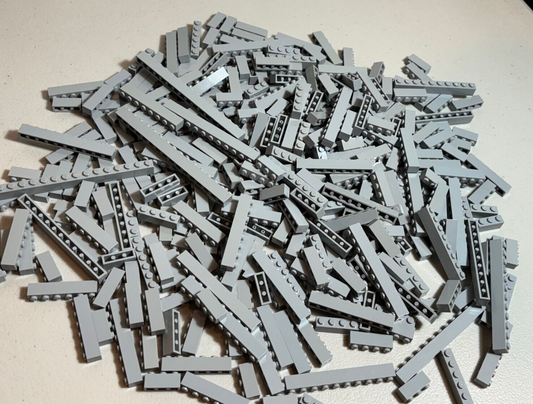 SHIPS FREE!! LEGO LIGHT BLUISH GRAY BRICK LOT of 50 PARTS 1X3 1X4 1X6 1X8 etc