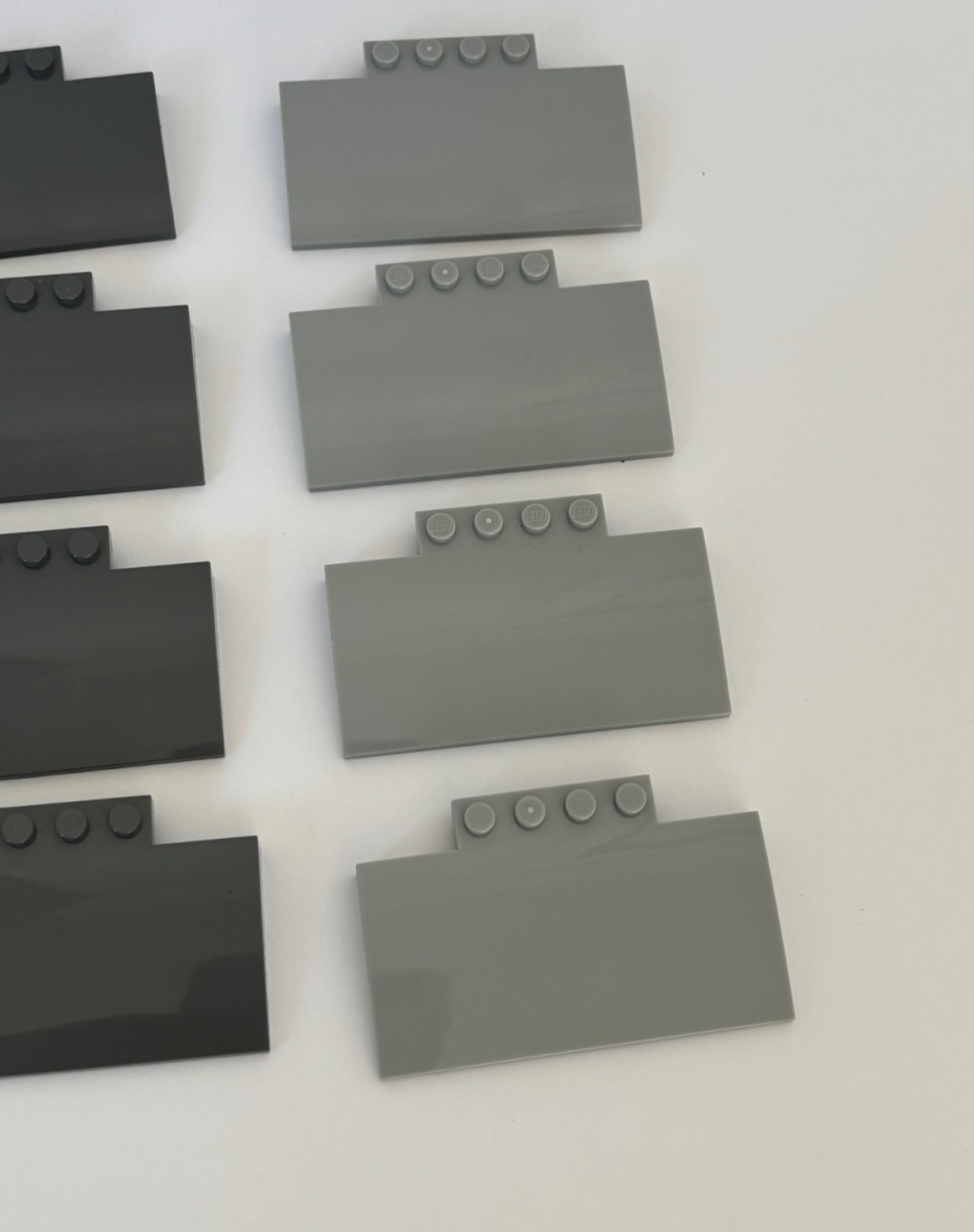 LEGO BULK LOT 12 SLOPE CURVED RAMP 5 X 8 X 2/3  15625 LIGHT & DARK BLUISH GRAY
