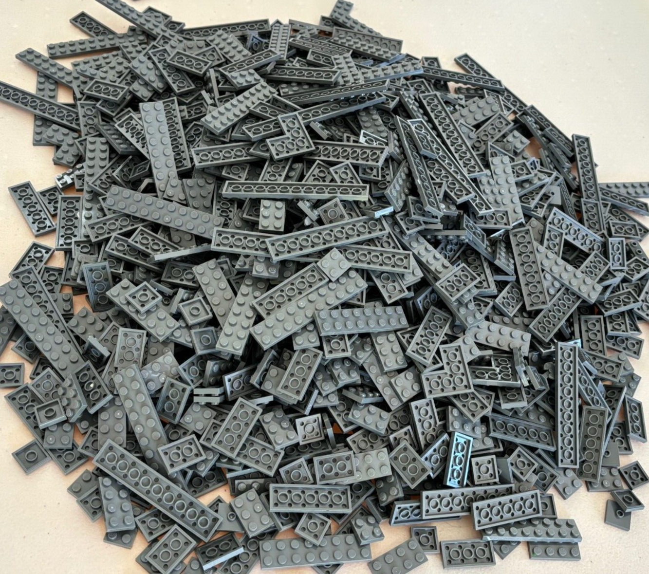 SHIPS FREE! LEGO LOT of 200 DARK BLUISH GRAY FLAT PLATES 2x6 2X8 2X12 2X16 ETC