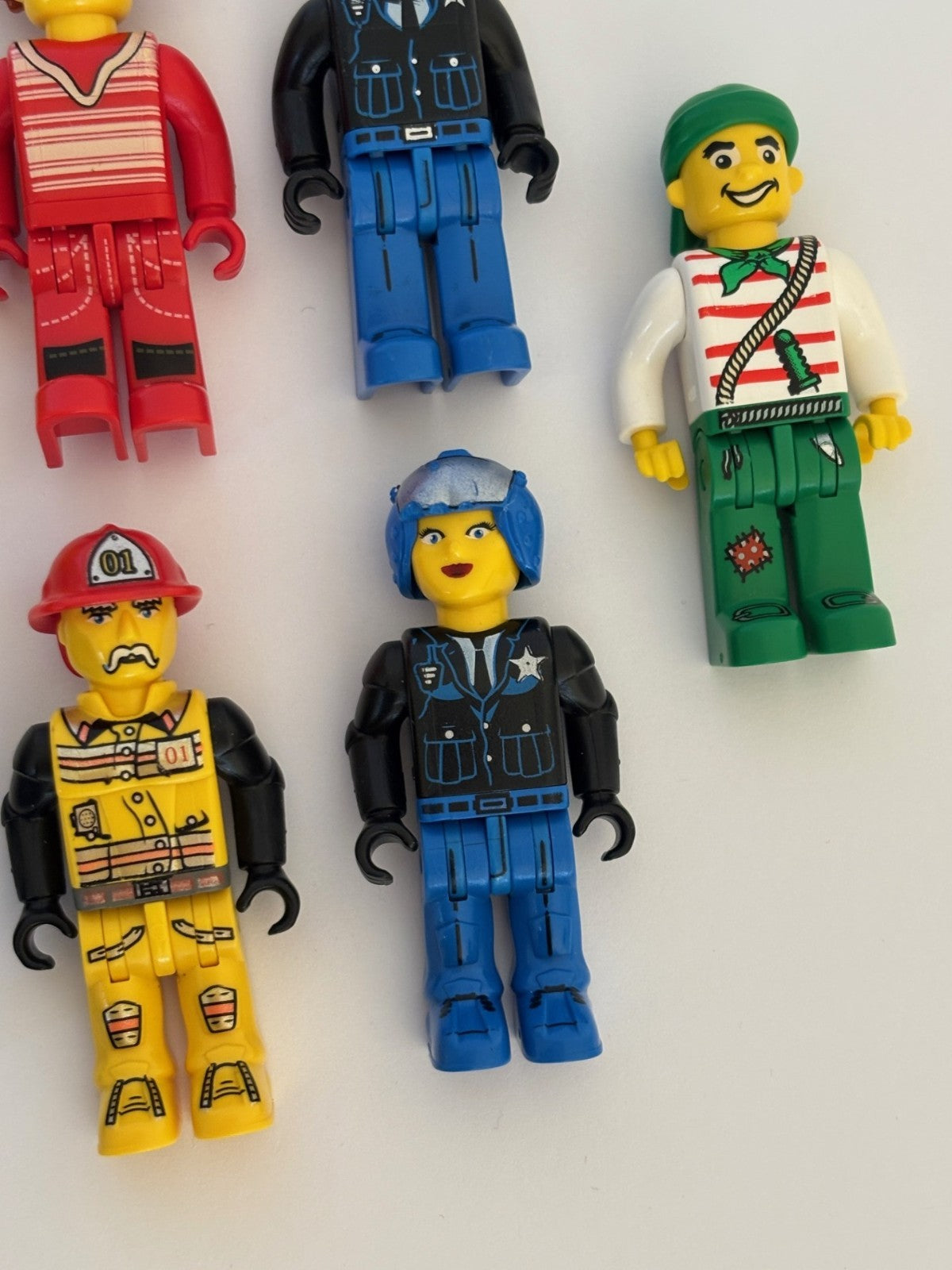 LEGO Juniors Minifigure LOT of 9  2.25" TALL Jointed  JACK STONE Police Vintage