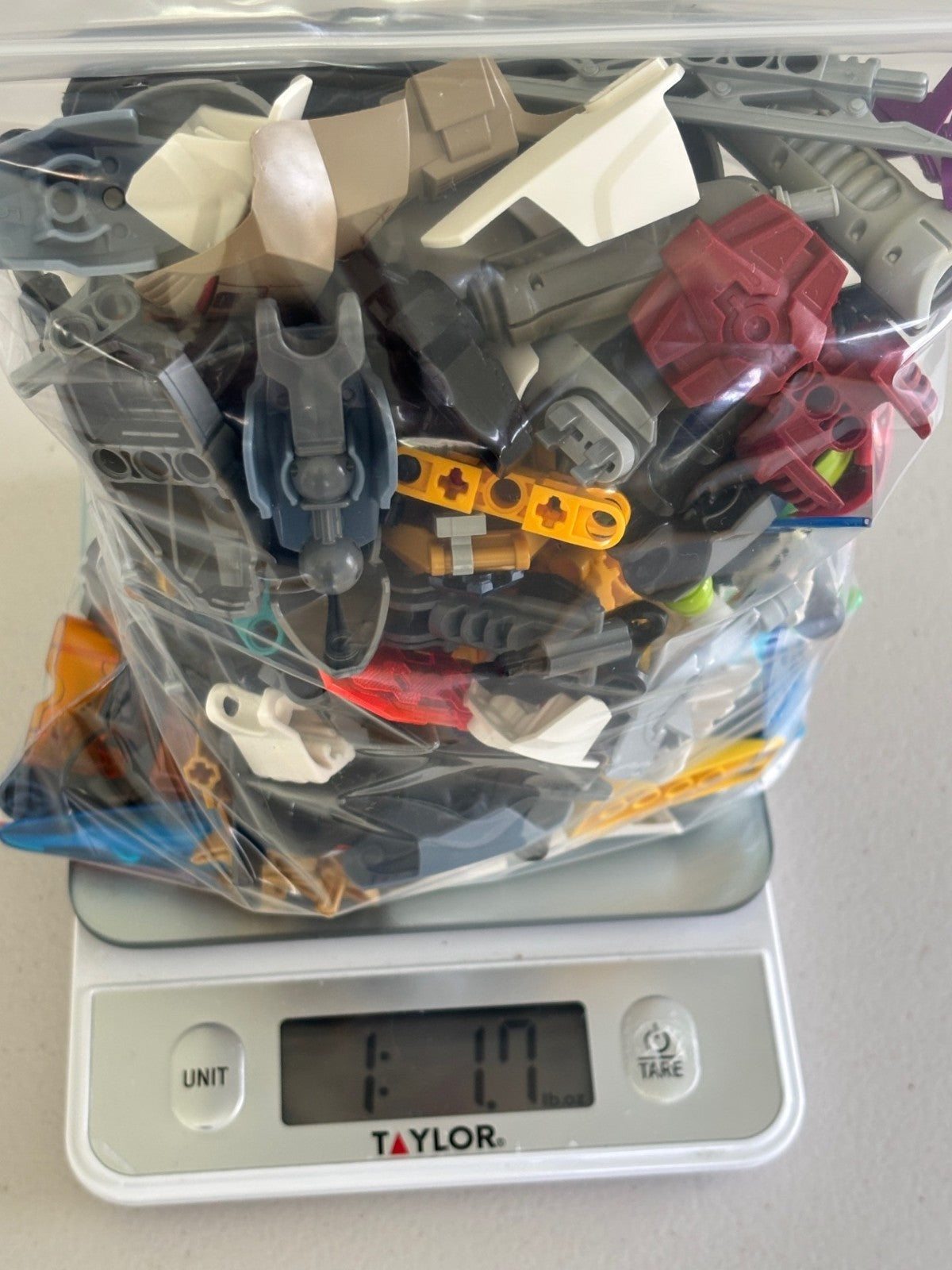 LEGO 1 lb Lot BIONICLE MIXED LOT, Pieces, Weapons, Mixed Parts As Shown In Photo