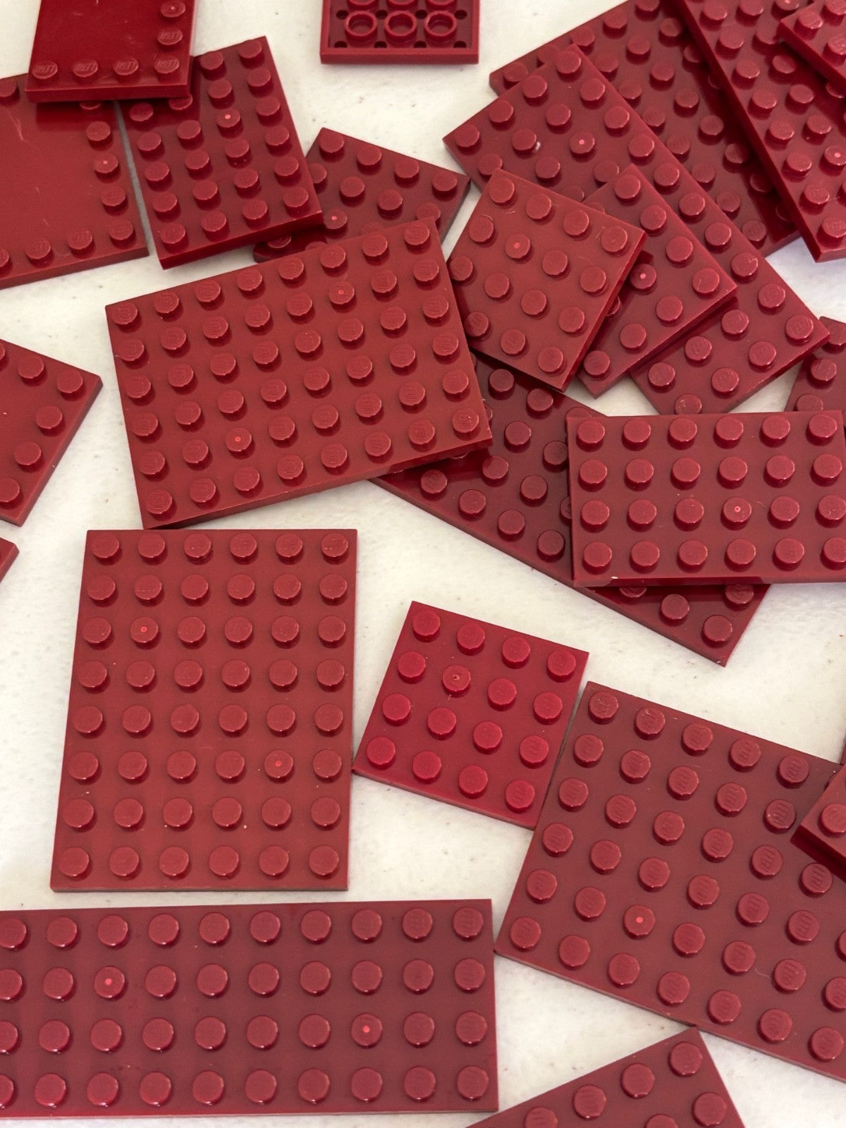 SHIPS FREE! Lot of 25 LEGO DARK RED BASEPLATES MIXED SIZE RANDOM BASE PLATE