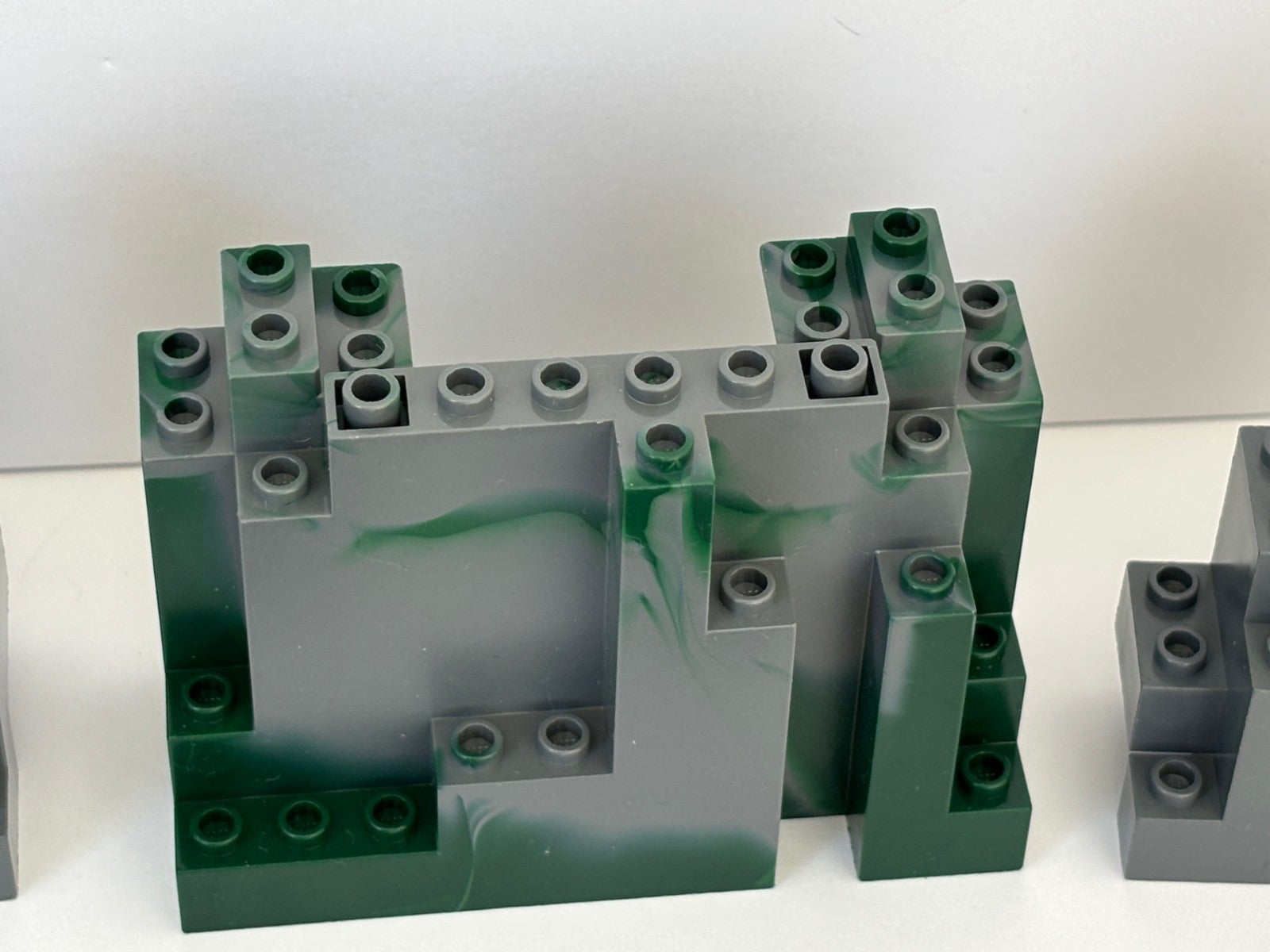 LEGO Lot of 12 Rock Wall Panels Burp Lurp Dark Bluish Gray Marbled (Lot C)