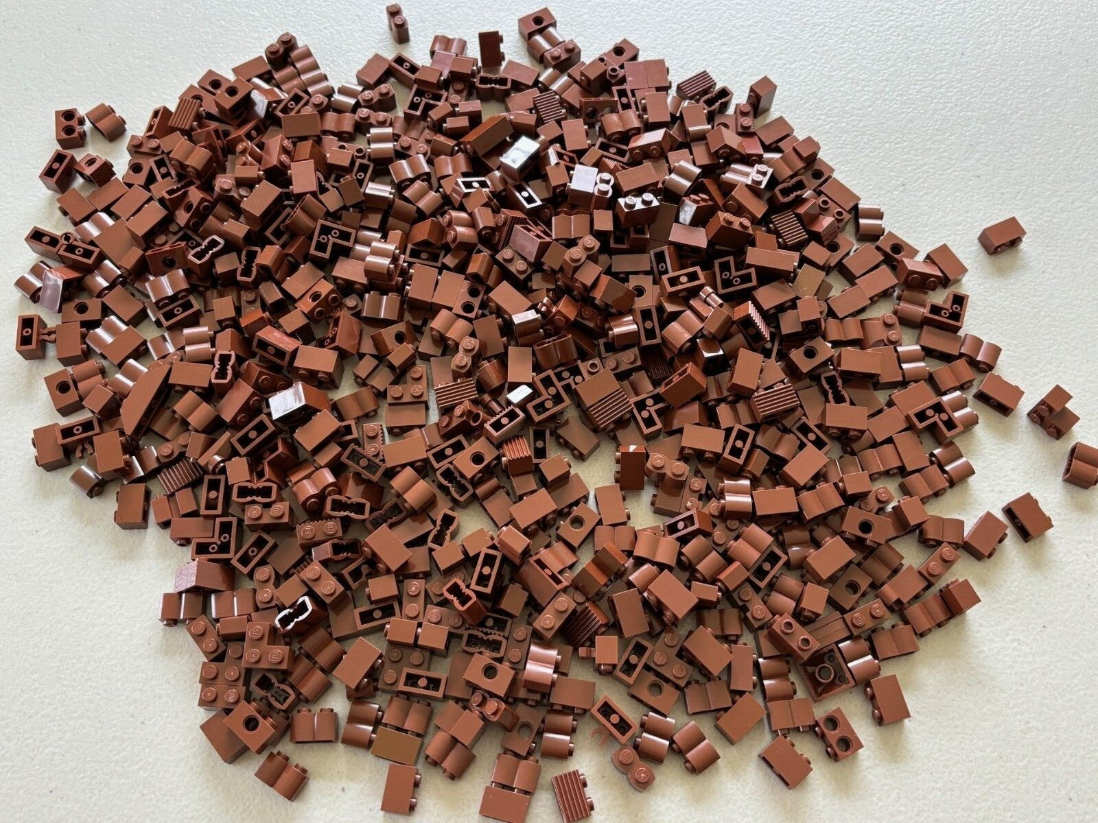 SHIPS FREE!! LEGO REDDISH BROWN BRICK 1X2 MIX LOT of 100 PARTS 98283 MASONRY LOG