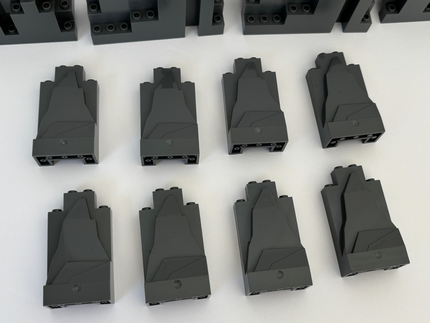 LEGO Lot of 12 Mountain Rock Wall Panels Burp Lurp Dark Bluish Gray (Lot A)