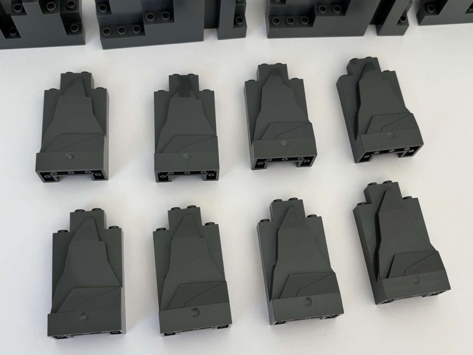 LEGO Lot of 12 Mountain Rock Wall Panels Burp Lurp Dark Bluish Gray (Lot A)