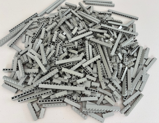 SHIPS FREE!! LEGO OLD LIGHT GRAY BRICK LOT of 30 PARTS 1X3 1X4 1X6 1X8 1X12 etc