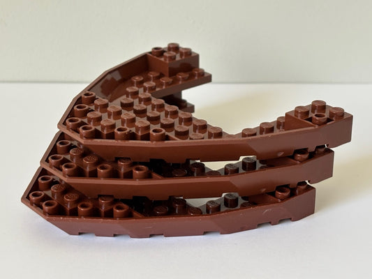SHIPS FREE!! LEGO 47404 Lot of 3 Brown Hull Ship Boat Part