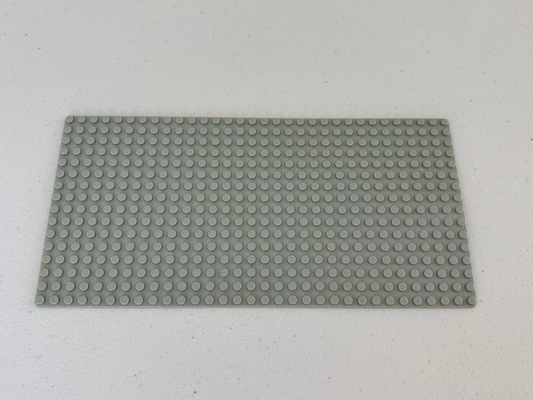 LEGO Vintage Thin Baseplate - Old Light Gray - 16x32 Stud - Rare