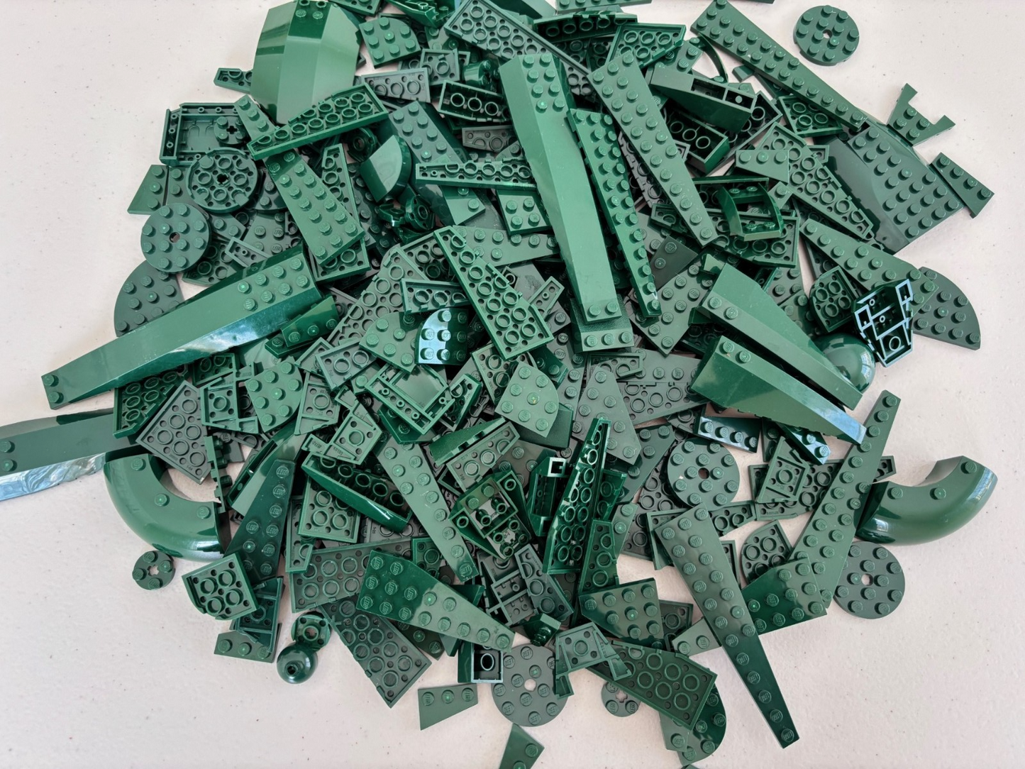 SHIPS FREE!! LEGO BULK LOT 50 DARK GREEN WEDGE WING ROUND CORNER PLATE STAR WARS