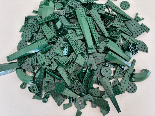 SHIPS FREE!! LEGO BULK LOT 50 DARK GREEN WEDGE WING ROUND CORNER PLATE STAR WARS