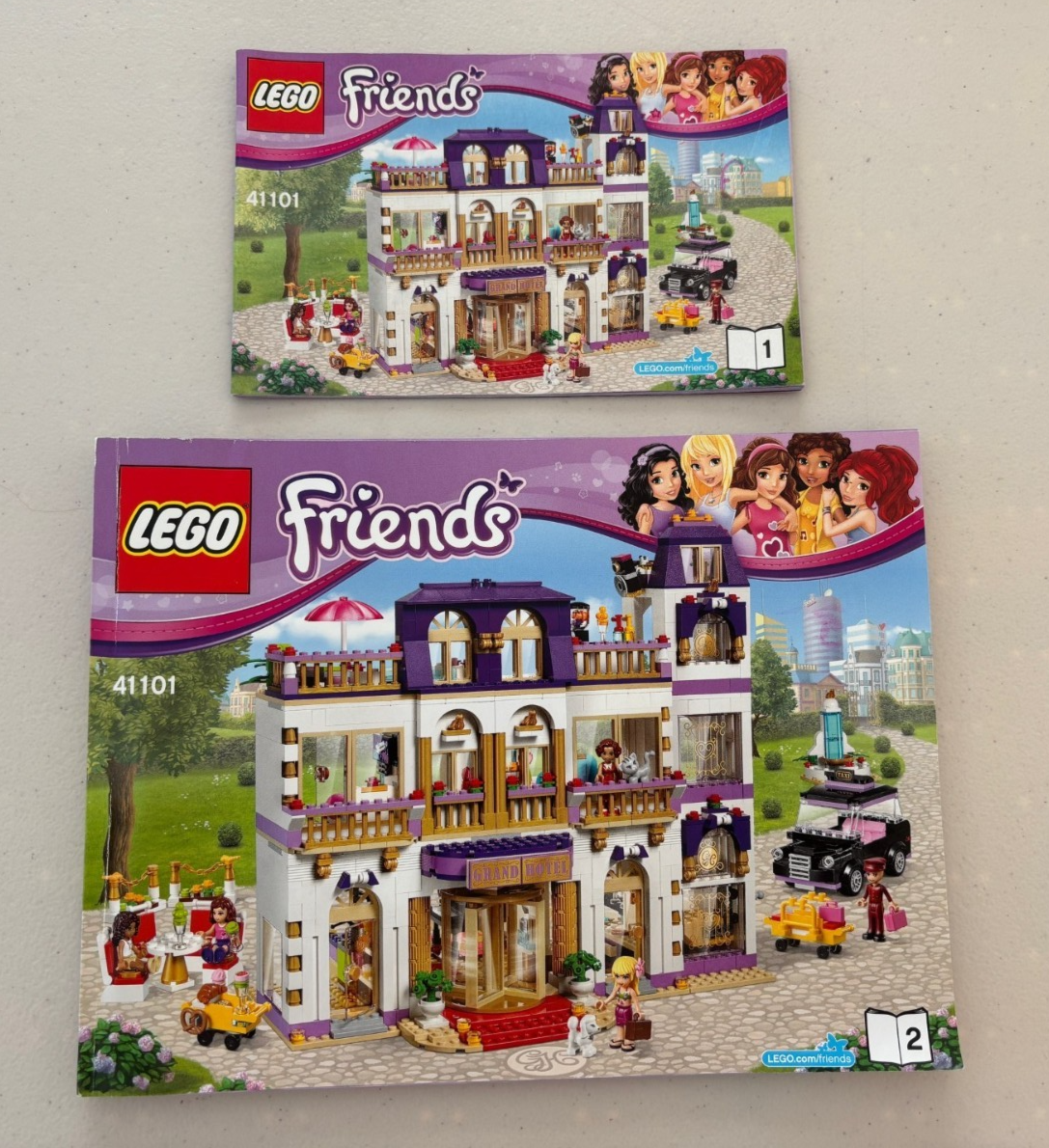 INSTRUCTIONS ONLY LEGO Friends HEARTLAKE GRAND HOTEL 41101 Original Books 1 & 2