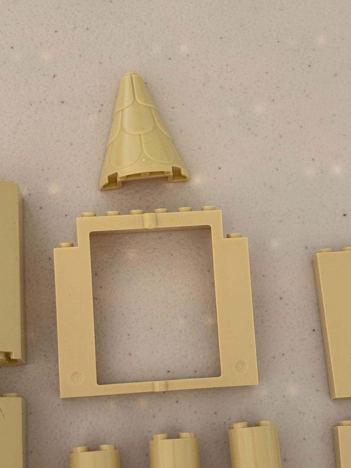 LEGO Lot of 19 TAN Castle Windows Arches Wall Panels Pillars (LotB)