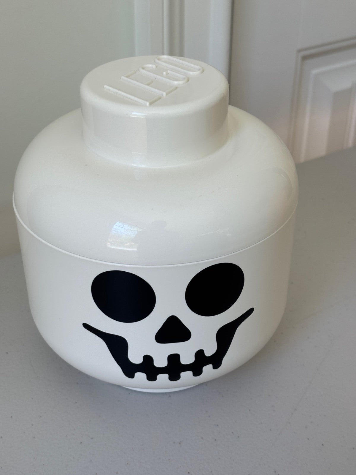 🎃 3 LEGO Brick Storage Head Small PUMPKIN/WHITE SKELETON/ZOMBIE Halloween