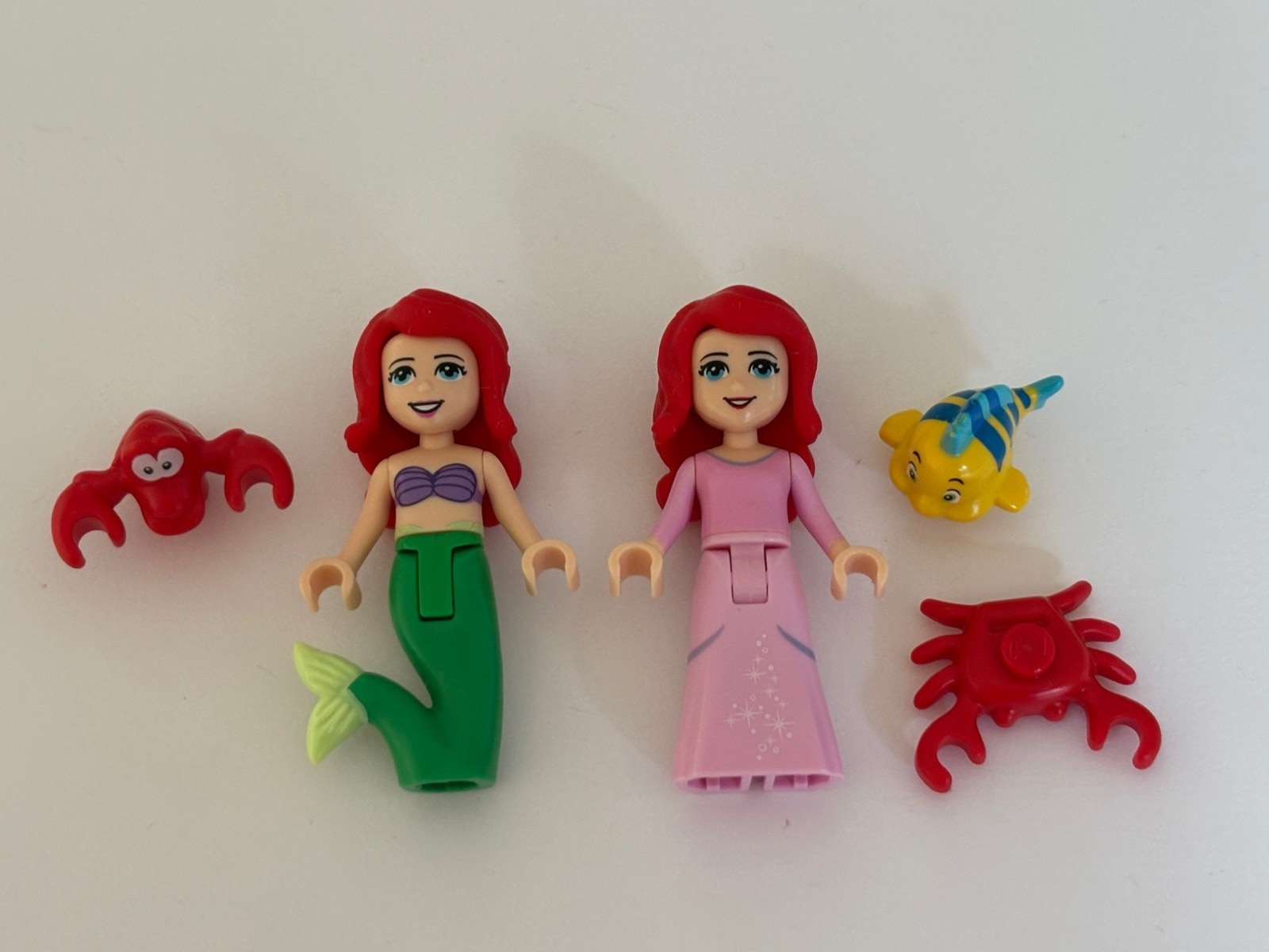 Lego Friends Minifigure Lot Ariel The Little Mermaid Sebastian Flounder Princess