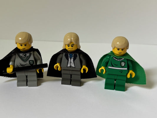 LEGO Lot of 3 Lucius & Draco Malfoy 4731 MINIFIGURE from Harry Potter Great