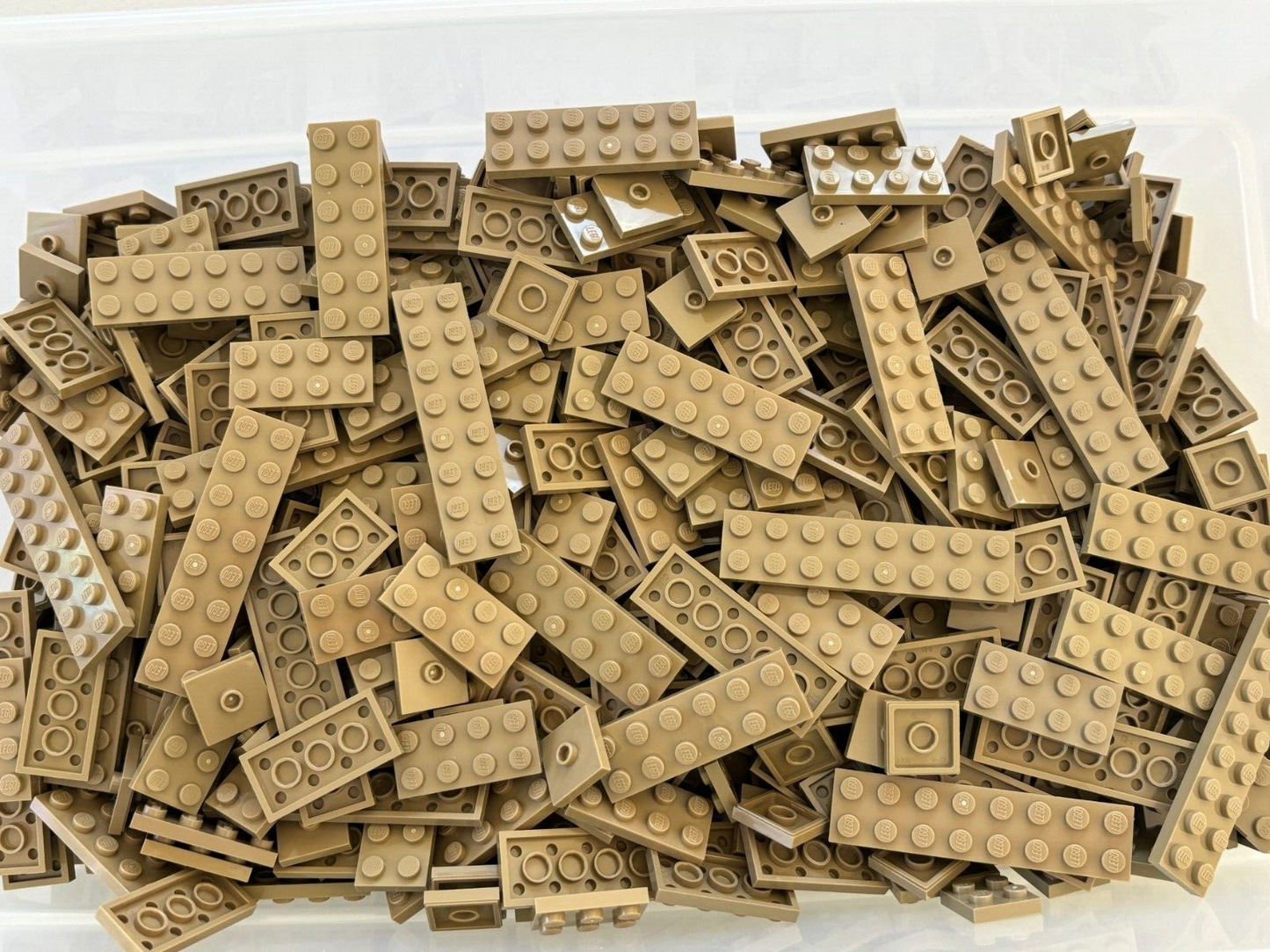 SHIPS FREE!! LEGO LOT OF 100 DARK TAN FLAT PLATE 2X2 2X3 2X4 2X6 2X8 3795