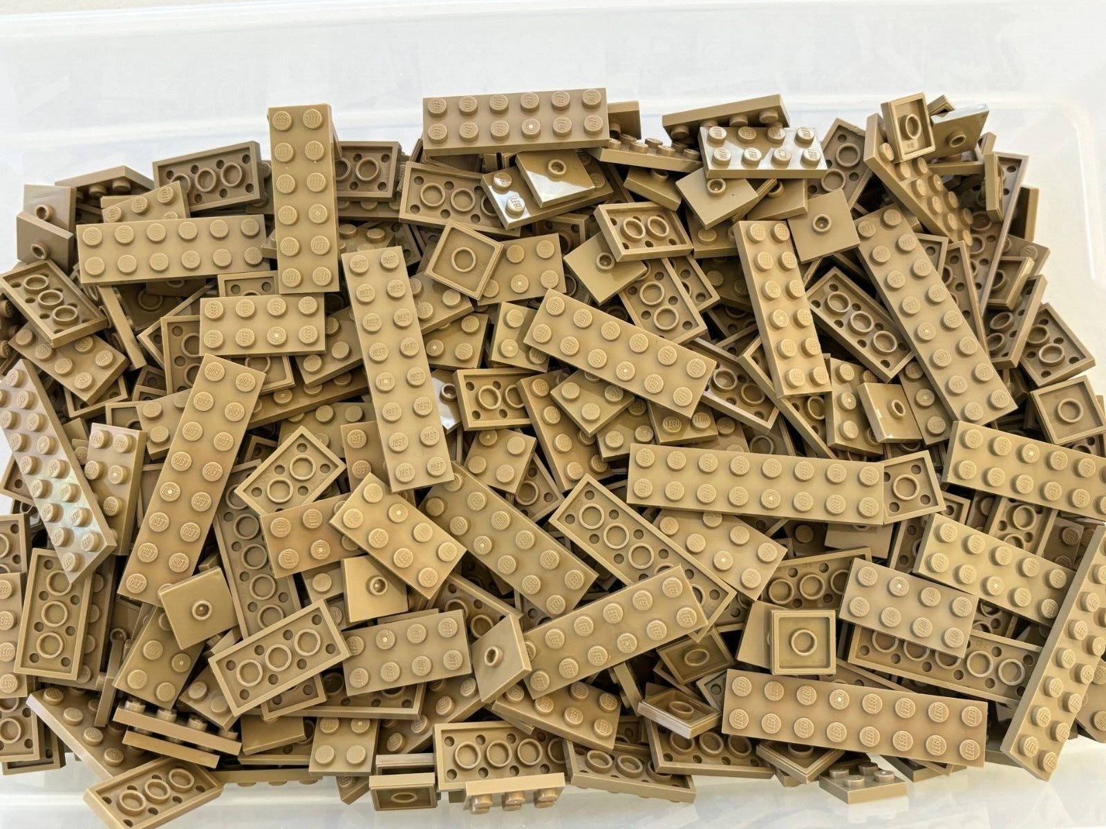 SHIPS FREE!! LEGO LOT OF 100 DARK TAN FLAT PLATE 2X2 2X3 2X4 2X6 2X8 3795