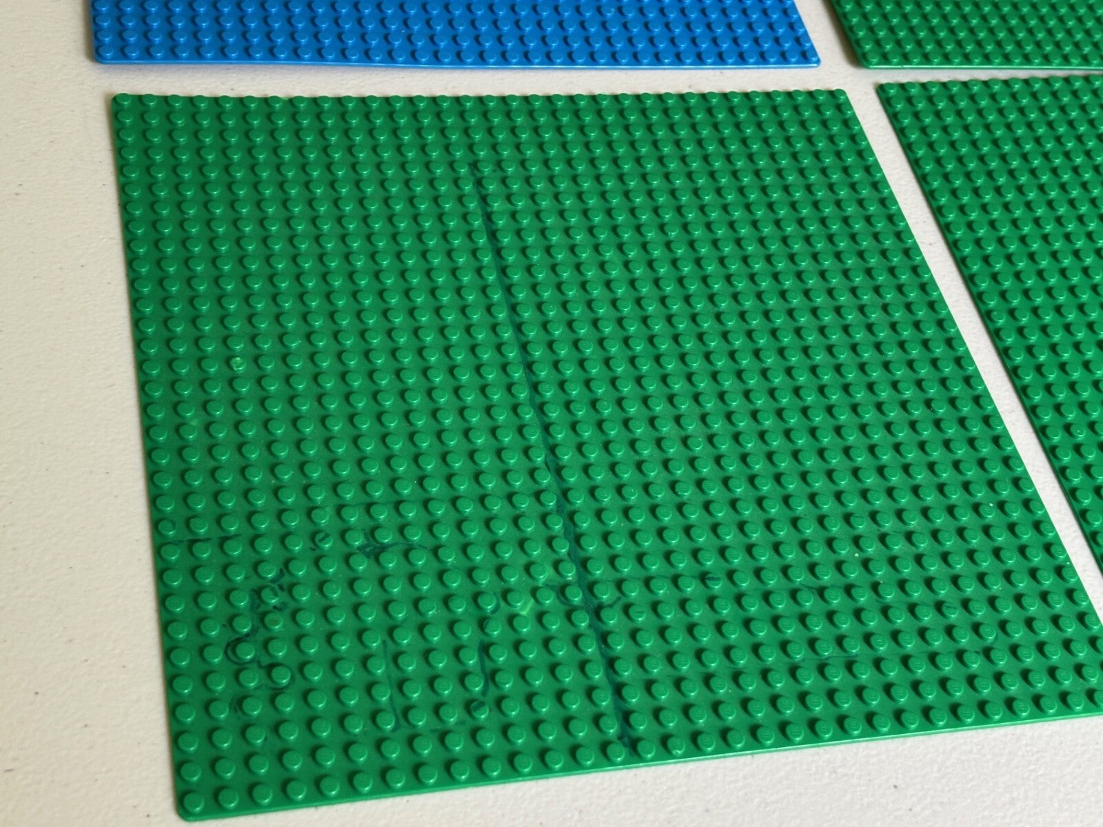 LEGO x 4 3811 Blue Green Base Plate Baseplate 32x32 - 32 x 32 - 10" x 10 " inch