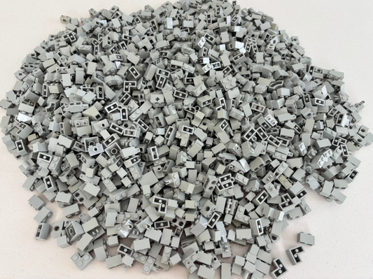 SHIPS FREE!! LEGO OLD LIGHT GRAY BRICK 1X2 MIXED LOT (200) PARTS 3004 etc