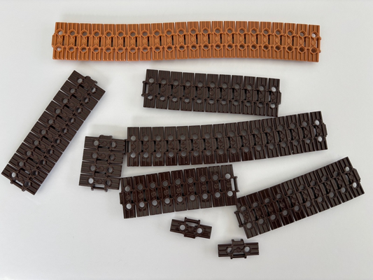 LEGO Bulk Dark Brown Medium Nougat Tread Lot of 84 Part 57518 Technic Link Track