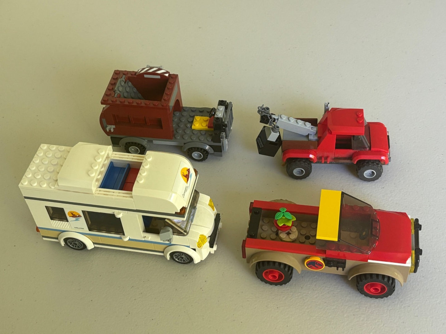 LEGO Lot of Cars CAMPER VAN PICK UP TRUCK  TOW Vehicle comes as shown (Lot C)