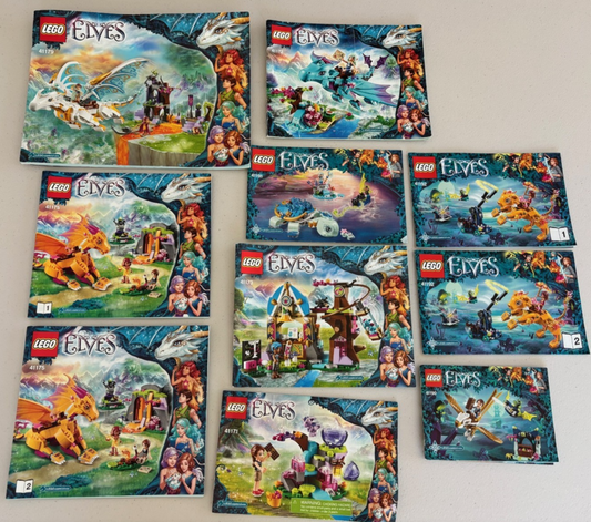 LEGO ELVES INSTRUCTION BOOK MANUAL ONLY LOT 41179 41175 41172 41173 41192 DRAGON