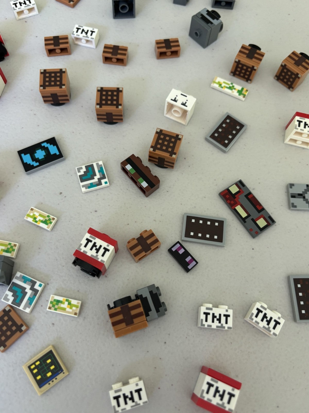 LEGO Lot of Minecraft Decorated Sticker Printed Parts