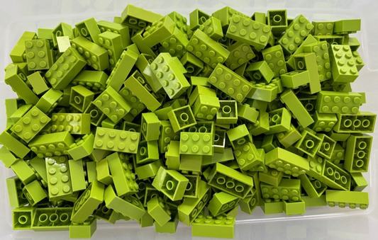 SHIPS FREE!! LEGO LOT OF 50 LIME GREEN 2x2 2x4 BIG BRICK PIECES 3001