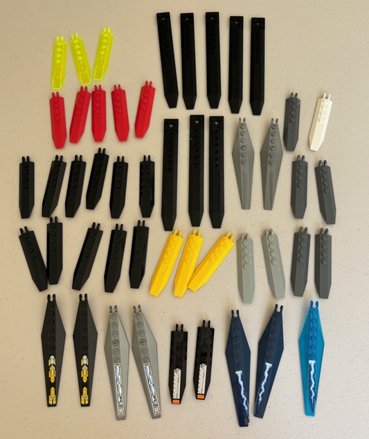 SHIPS FREE LEGO lot of 49 Helicopter Blades Rotors city vehicle part 62743 Mixed