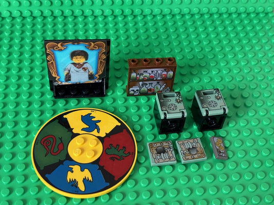 LEGO Potter 2 x Sand Green Potions Safe Container Door on Black Container Extras