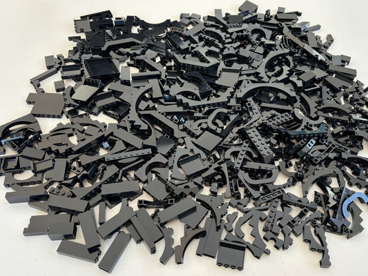 LEGO Lot of 50 Black Castle Random Mix Arches Wall Panels Bricks Pillars