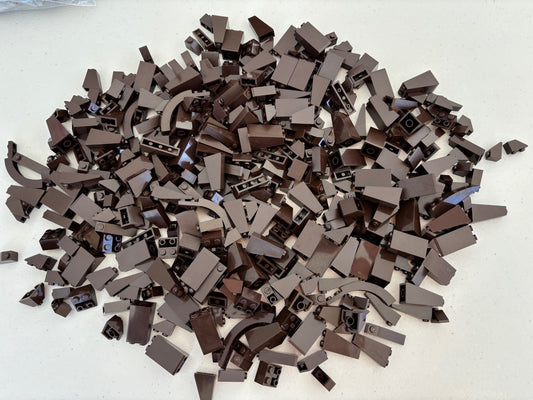 LEGO 50 Slope DARK BROWN 3039 3037 3678 4460 3684 3298 MIXED CASTLE