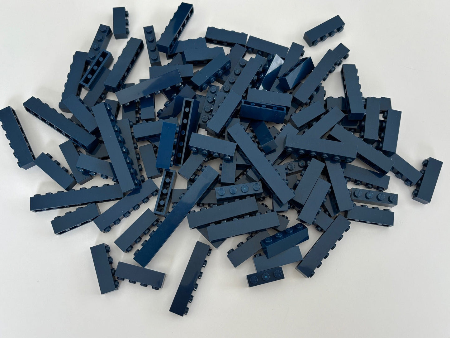 LEGO DARK BLUE NAVY BIG BRICK LOT OF 25 PIECES 1X4 1X6 PARTS