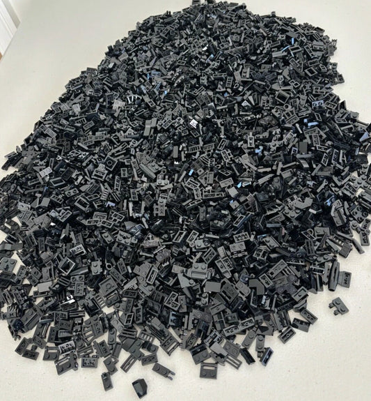 LEGO HUGE Lot of 400 BLACK 1x2 Plate Tile Grill Handle Parts Mix