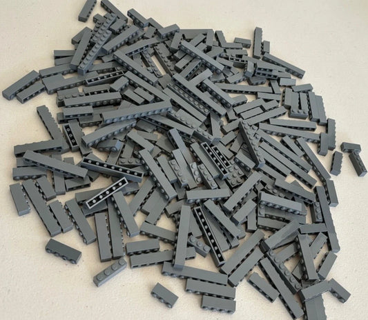 LEGO DARK BLUISH GRAY BRICK LOT OF 50 1X3 1X4 1X6 etc PARTS
